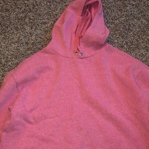 pink cropped hoodie
